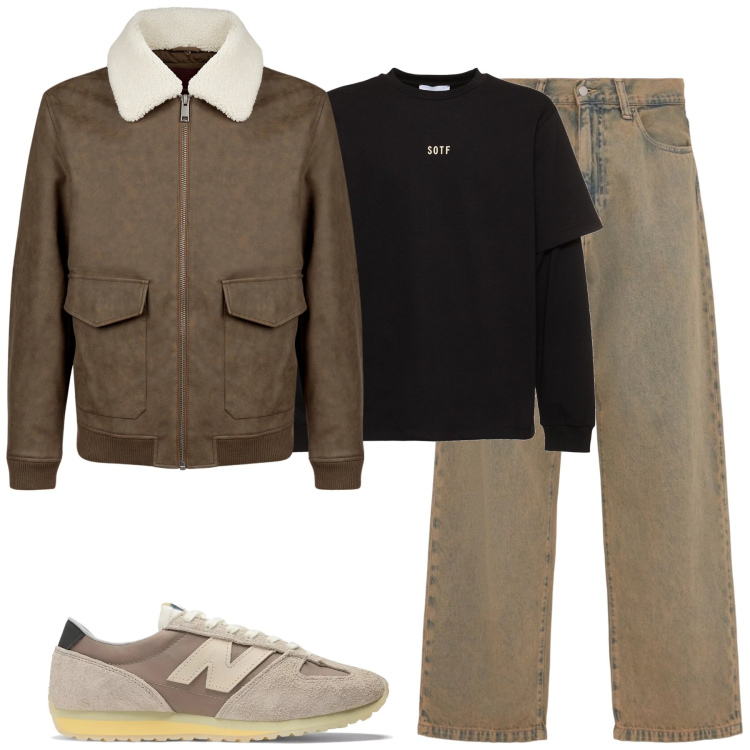 Outfit uomo - Saldi. Stile Trendy per Tutti i giorni. Abbinamento con sneakers, giacche, jeans, t-shirt.