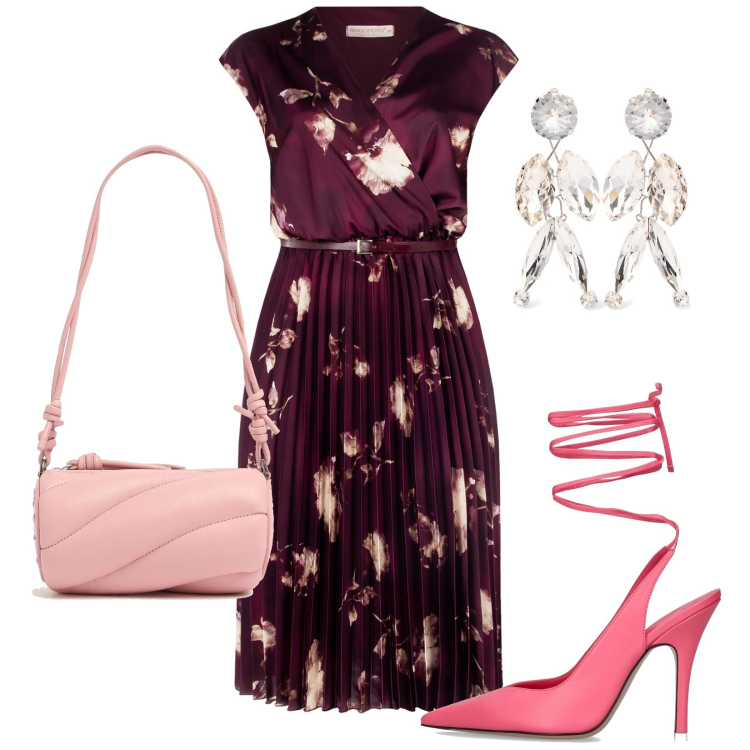 Outfit donna - Total look #2209787. Stile Romantica per Serata fuori. Abbinamento con vestiti midi/longuette, décolleté, orecchini, borse a spalla.