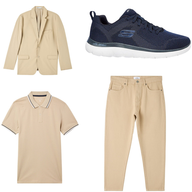 Outfit uomo - Il blazer leggero. Stile Casual per Tutti i giorni. Abbinamento con sneakers, pantaloni, giacche, polo.