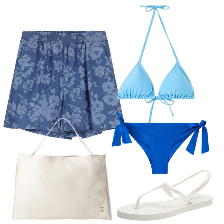 Outfit donna - Total look #2210358. Stile Trendy per Mare. Abbinamento con sandali, bikini, bikini, gonne, borse a spalla.