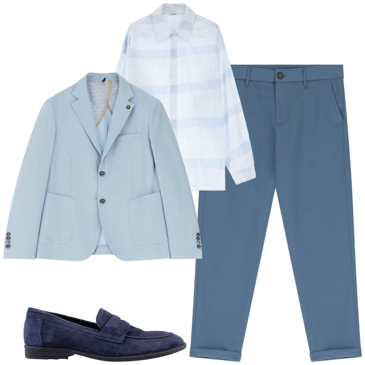 Outfit uomo - Imperial. Stile Urban per Tutti i giorni. Abbinamento con camicie, giacche, pantaloni chino, scarpe stringate.