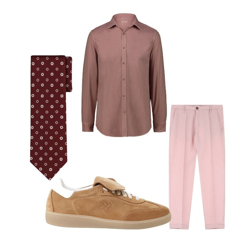 Outfit uomo - Discreto. Stile Business/Elegante per Ufficio. Abbinamento con pantaloni, sneakers, cravatte, camicie.