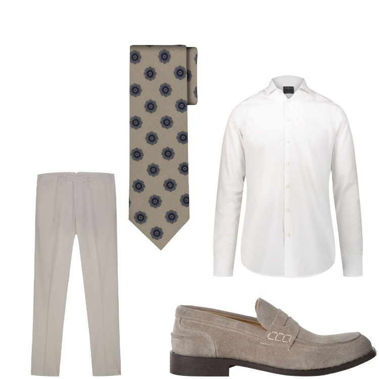 Outfit uomo - In ufficio. Stile Business/Elegante per Ufficio. Abbinamento con scarpe stringate, camicie, pantaloni, cravatte.