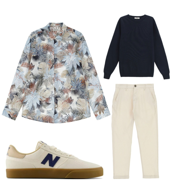 Outfit uomo - Andrea. Stile Trendy per Serata speciale. Abbinamento con sneakers, camicie, pantaloni, maglieria.