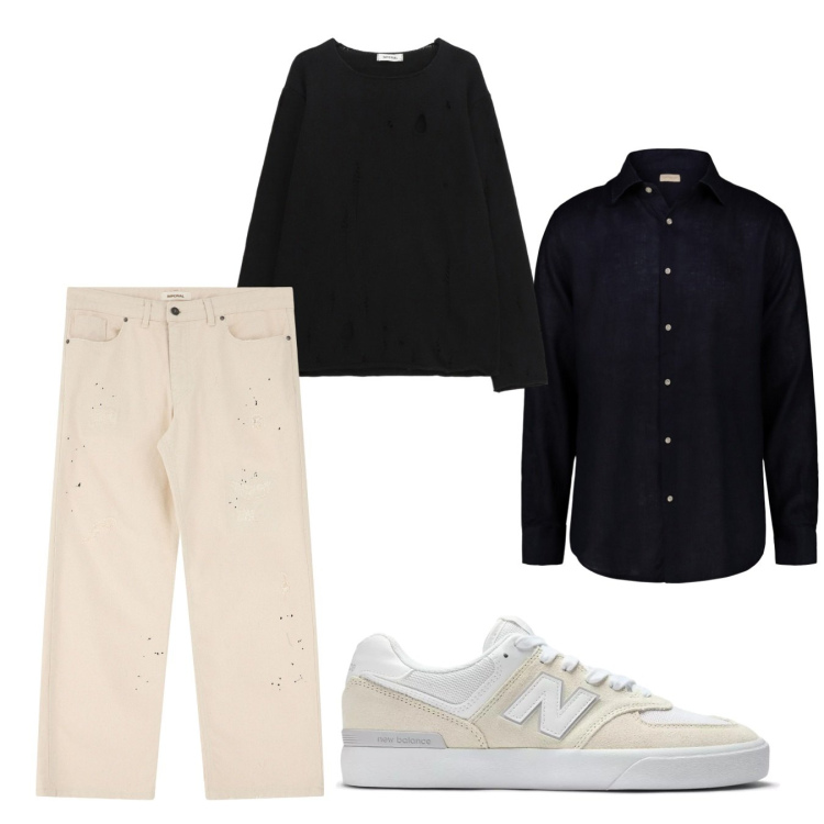 Outfit uomo - Alessandro. Stile Trendy per Serata speciale. Abbinamento con sneakers, maglieria, pantaloni, camicie.