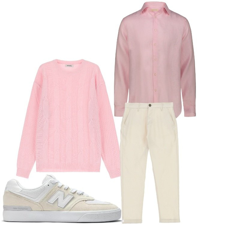Outfit uomo - Serate fresche. Stile Business/Elegante per Serata speciale. Abbinamento con sneakers, pantaloni, maglieria, camicie.