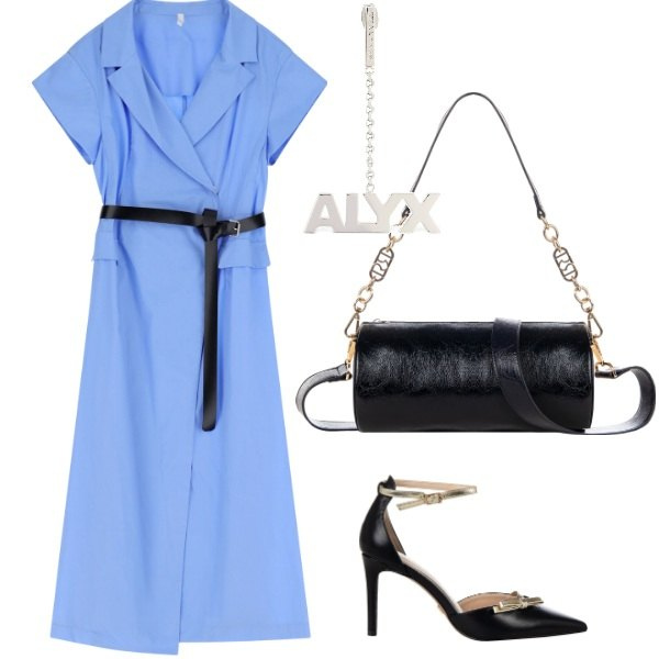 Outfit donna - A cena fuori. Stile Glamour per Serata fuori. Abbinamento con décolleté, borse a mano, vestiti lunghi, orecchini.