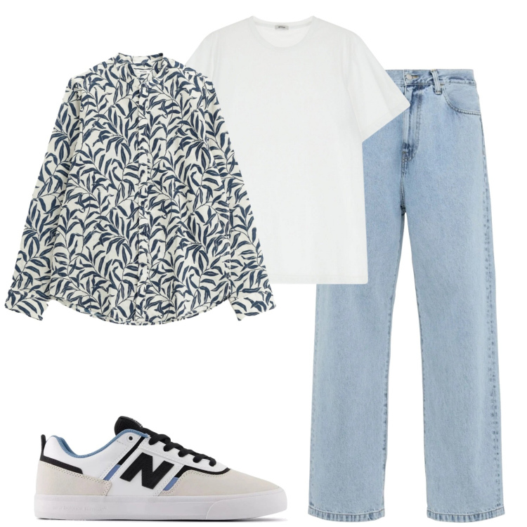 Outfit uomo - Luglio. Stile Casual per Serata speciale. Abbinamento con sneakers, camicie, t-shirt, jeans.