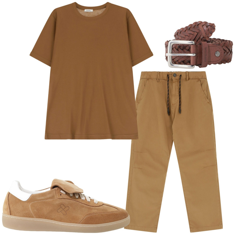 Outfit uomo - Imperial style. Stile Urban per Tutti i giorni. Abbinamento con t-shirt, pantaloni, sneakers, cinture.