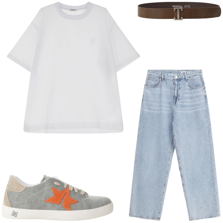 Outfit uomo - Imperial Summer Sale. Stile Casual per Tutti i giorni. Abbinamento con cinture, jeans, sneakers, t-shirt.