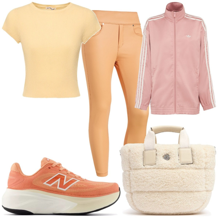 Outfit donna - Total look #2213394. Stile Basic per Sport. Abbinamento con scarpe sportive, jeggings, maglieria, borse tote, top sportivi.