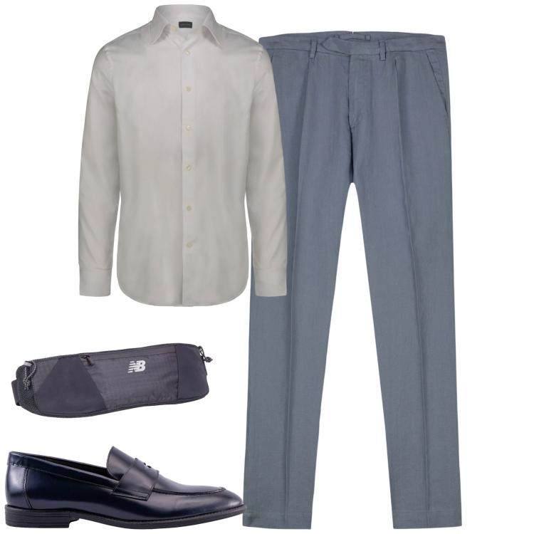Outfit uomo - Total look #2213470. Stile Urban per Tutti i giorni. Abbinamento con cinture, camicie, pantaloni, scarpe stringate.