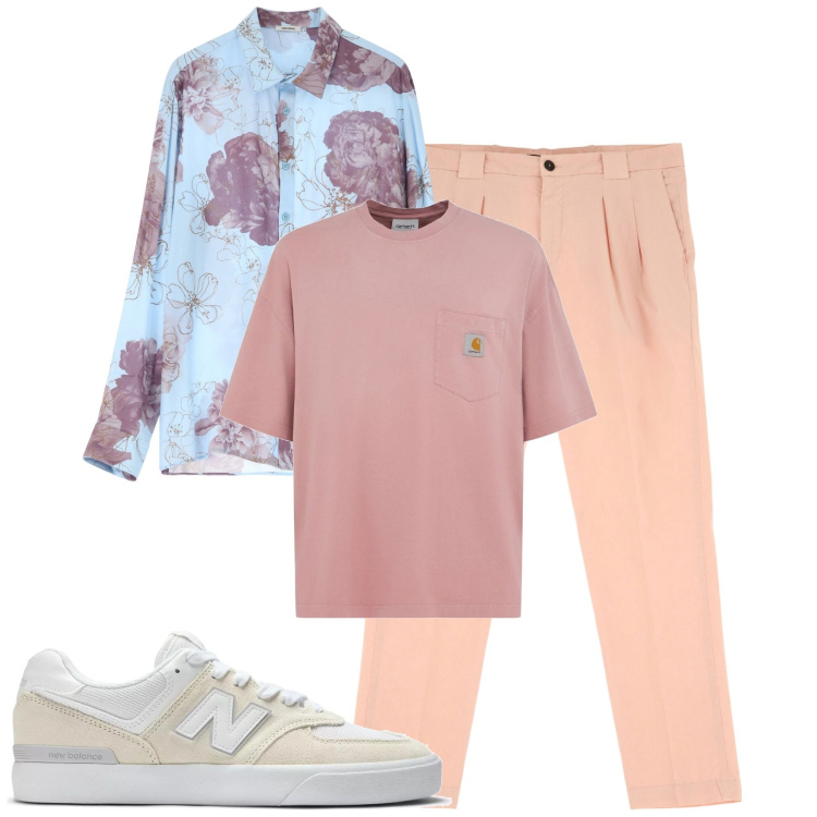 Outfit uomo - Total look #2213492. Stile Urban per Tutti i giorni. Abbinamento con sneakers, camicie, pantaloni, t-shirt.