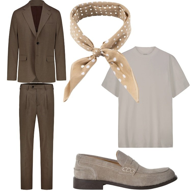 Outfit uomo - Sono ok. Stile Business/Elegante per Serata speciale. Abbinamento con scarpe stringate, t-shirt, sciarpe e foulard, abiti.