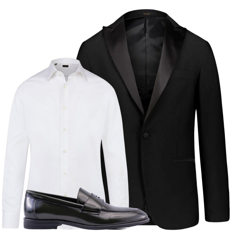 Outfit uomo - Total look #2213601. Stile Business/Elegante per Serata speciale. Abbinamento con cinture, abiti, camicie, scarpe stringate.