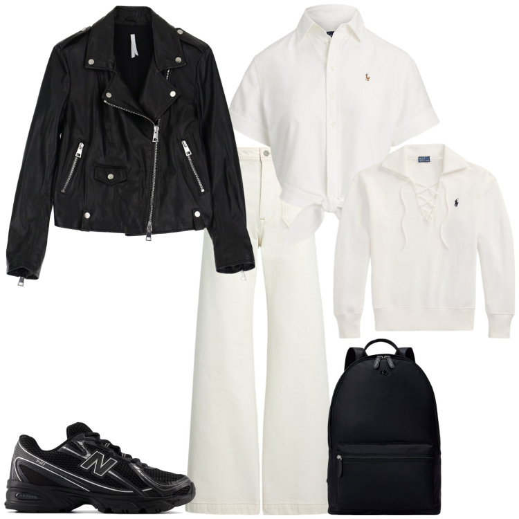 Outfit donna - Total look #2213900. Stile Sporty chic per Tutti i giorni. Abbinamento con sneakers, giacche, zaini, jeans, pullovers, camicie.