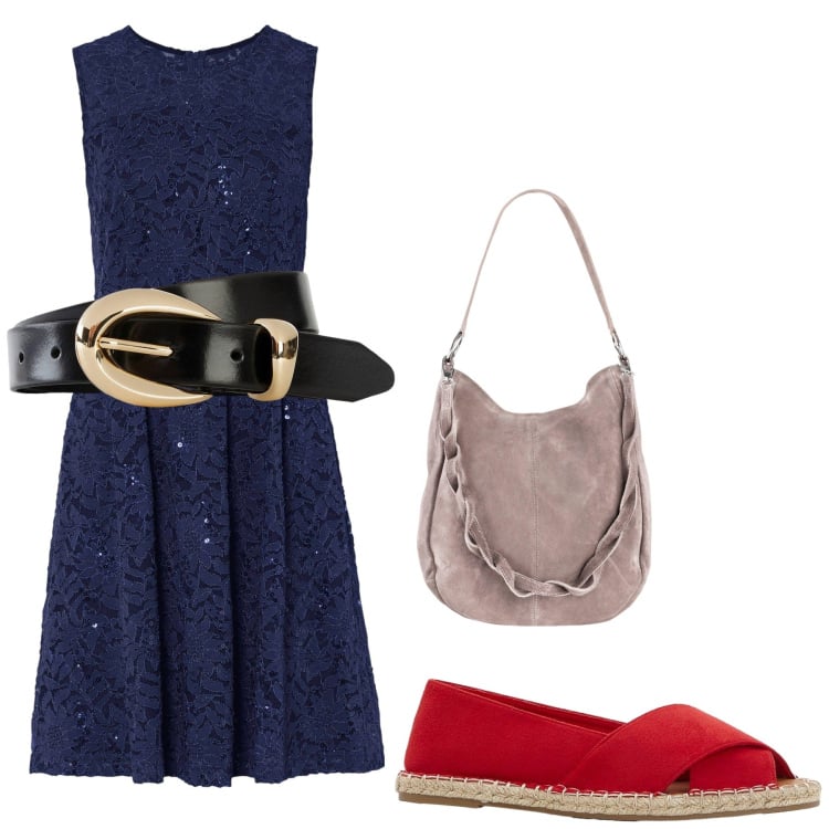 Outfit donna - Denim vintage. Stile Vintage retrò per Mare. Abbinamento con vestiti, cinture, espadrillas, borse a mano.