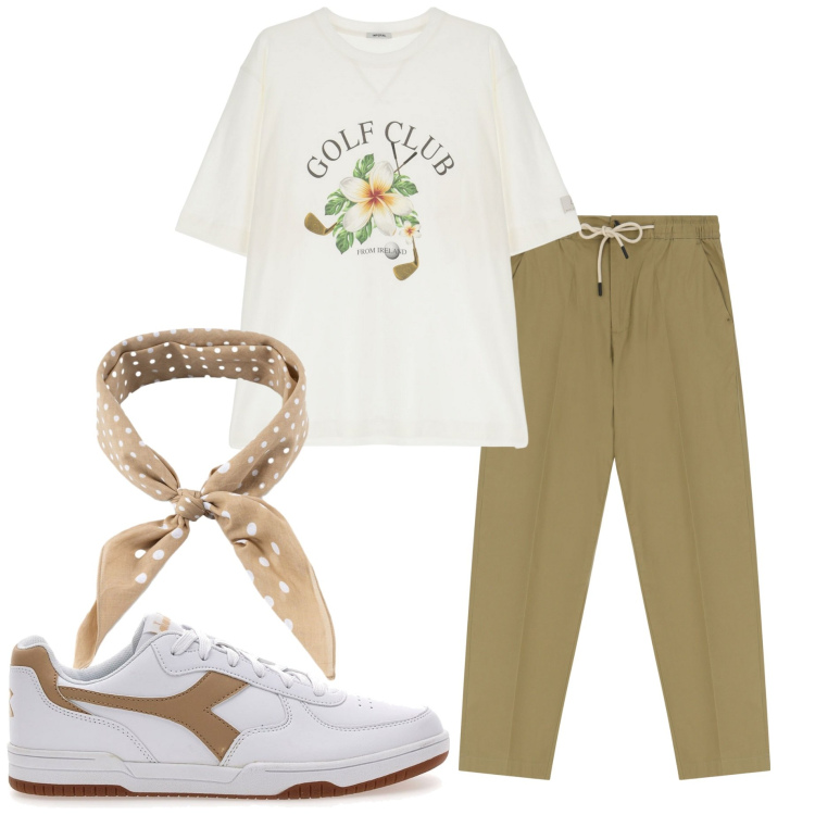Outfit uomo - In città. Stile Casual per Tutti i giorni. Abbinamento con t-shirt, pantaloni chino, sneakers, sciarpe e foulard.