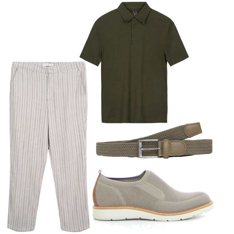 Outfit uomo - Total look #2214912. Stile Casual per Serata speciale. Abbinamento con pantaloni chino, cinture, polo, scarpe stringate.