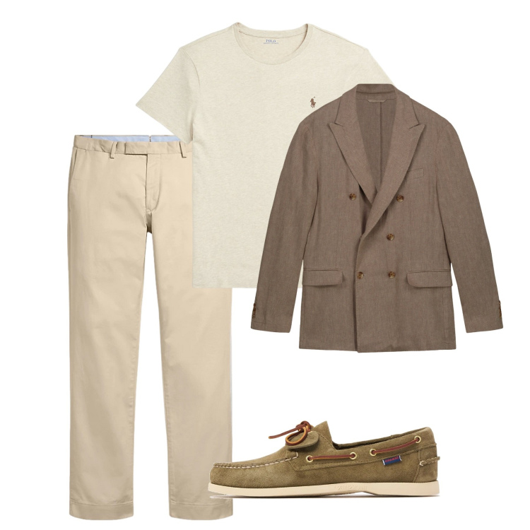 Outfit uomo - Completi spezzati estivi. Stile Casual per Tutti i giorni. Abbinamento con t-shirt, pantaloni chino, scarpe stringate, giacche.