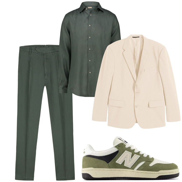 Outfit uomo - Cerimonia easy. Stile Business/Elegante per Cerimonia. Abbinamento con giacche, sneakers, pantaloni, camicie.