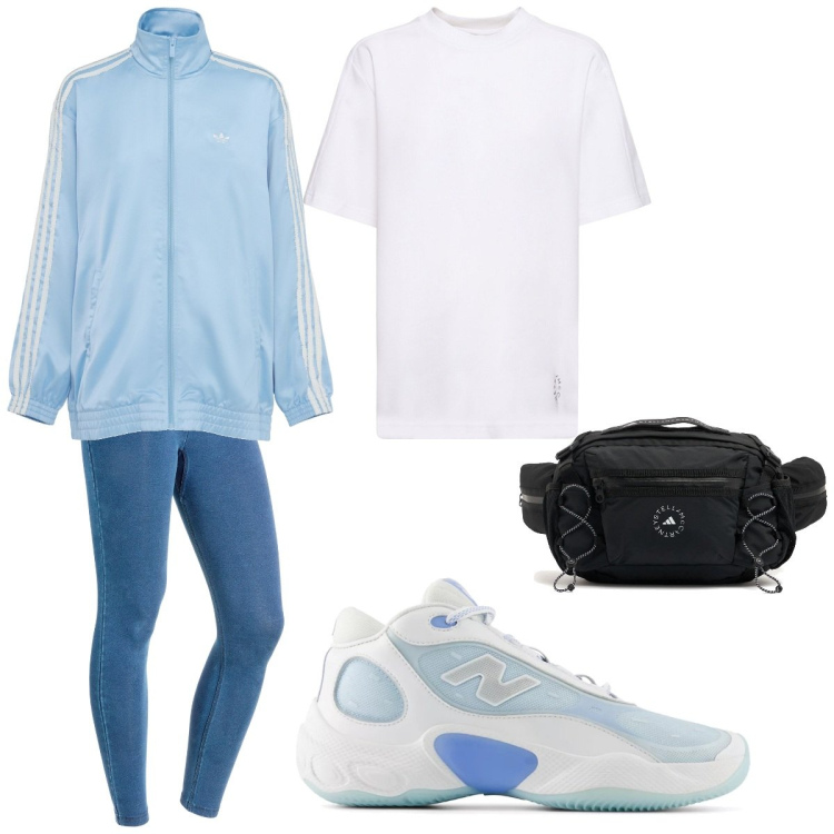 Outfit donna - Palestra !. Stile Casual per Sport. look ideale per Tall. Abbinamento con scarpe sportive, leggings sportivo, borse sportive, top sportivi, t-shirt sportive.