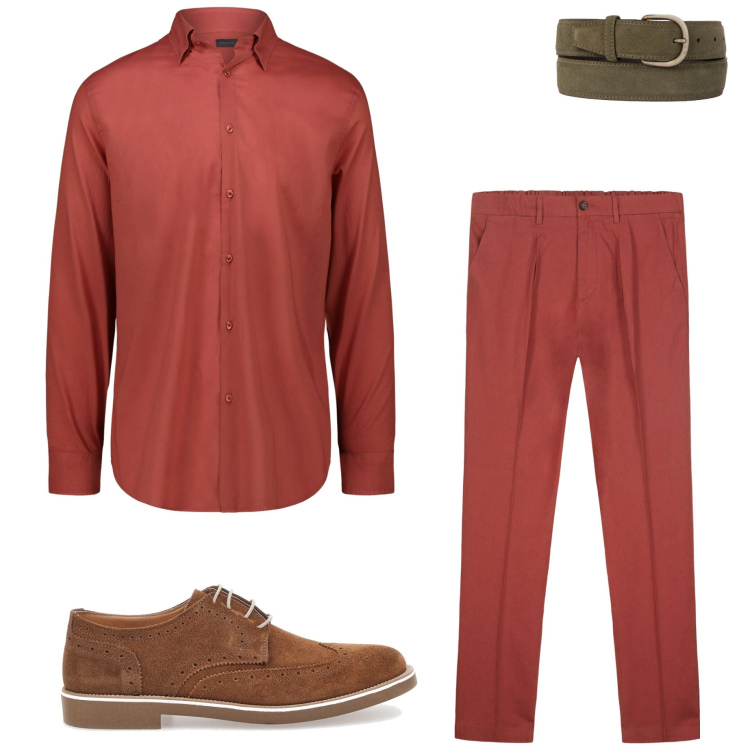 Outfit uomo - In ufficio. Stile Business/Elegante per Ufficio. Abbinamento con scarpe stringate, pantaloni, camicie, cinture.