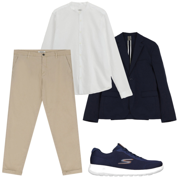 Outfit uomo - Completi spezzati estivi. Stile Business/Elegante per Tutti i giorni. Abbinamento con giacche, pantaloni chino, camicie, sneakers.