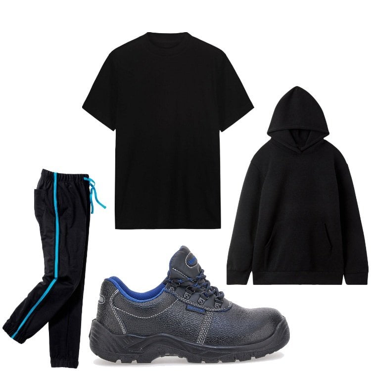 Outfit uomo - Sul sentiero. Stile Casual per Tutti i giorni. Abbinamento con pantaloni, maglieria, t-shirt, scarpe sportive.