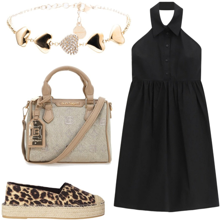 Outfit donna - Urban style. Stile Casual chic per Tutti i giorni. Abbinamento con espadrillas, vestiti midi/longuette, braccialetti, borse a tracolla.
