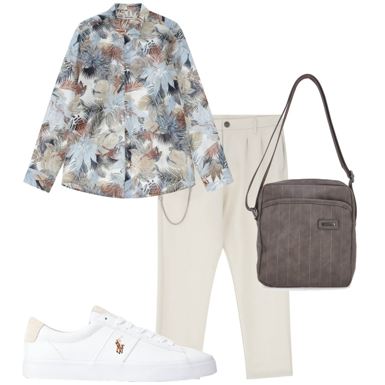 Outfit uomo - Total look #2216643. Stile Casual per Tutti i giorni. Abbinamento con pantaloni, camicie, sneakers, portafogli.