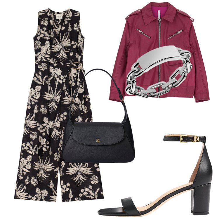 Outfit donna - Logan. Stile Trendy per Serata fuori. Abbinamento con giacche, tute, sandali in pelle, anelli, borse a spalla.