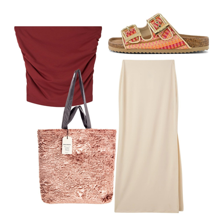 Outfit donna - Fascia e birken. Stile Chic per Tutti i giorni. Abbinamento con top, gonne lunghe, borse tote, sandali.