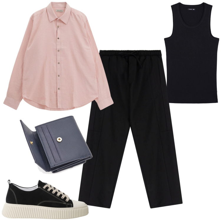 Outfit uomo - Total look #2219418. Stile Business/Elegante per Serata speciale. Abbinamento con canottiere, sneakers, pantaloni cargo, camicie, portafogli.