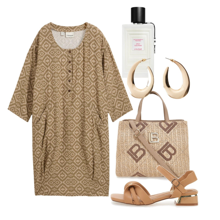 Outfit donna - Il camicione. Stile Bon Ton per Ufficio. Abbinamento con orecchini, vestiti, profumi, sandali col tacco, borse a tracolla.