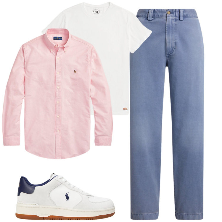 Outfit uomo - Total look #2223494. Stile Urban per Tutti i giorni. Abbinamento con sneakers, t-shirt, camicie, pantaloni.