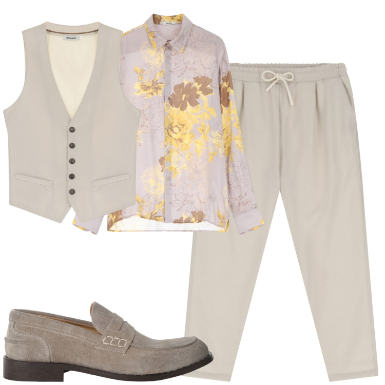Outfit uomo - Serata. Stile Trendy per Serata speciale. Abbinamento con scarpe stringate, camicie, pantaloni, gilet.