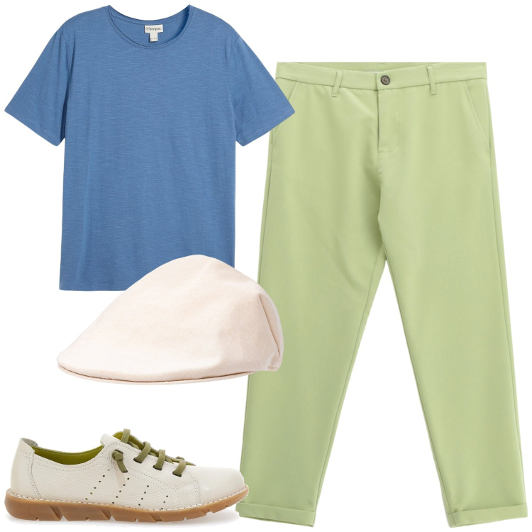 Outfit uomo - City. Stile Casual per Tutti i giorni. Abbinamento con t-shirt, pantaloni, cappelli e berretti, sneakers.
