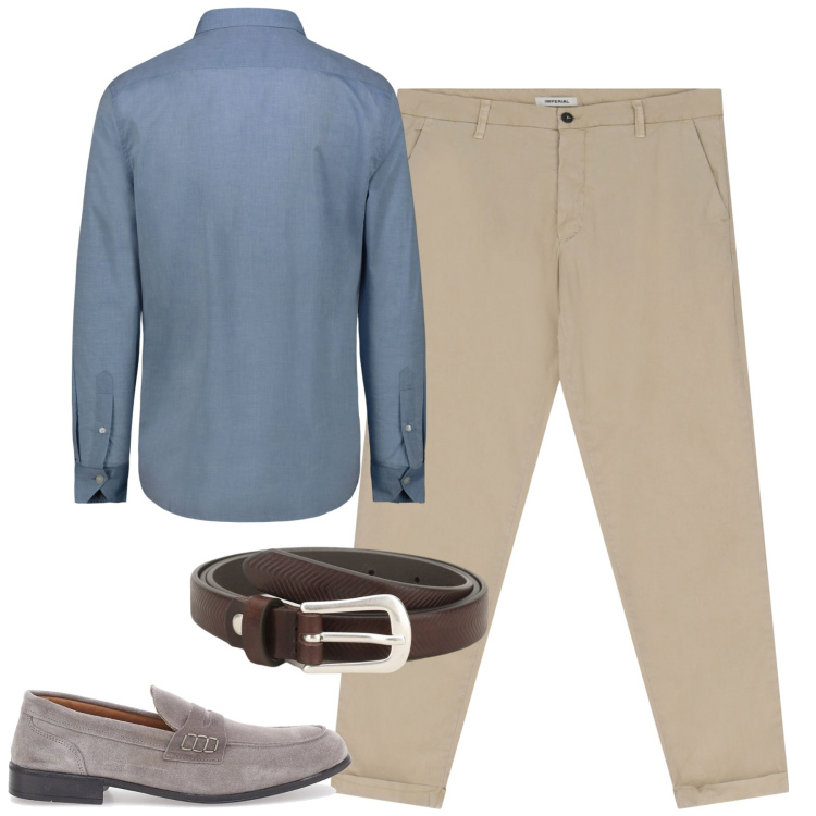 Outfit uomo - Urban style. Stile Urban per Tutti i giorni. Abbinamento con pantaloni chino, cinture, scarpe stringate, camicie.