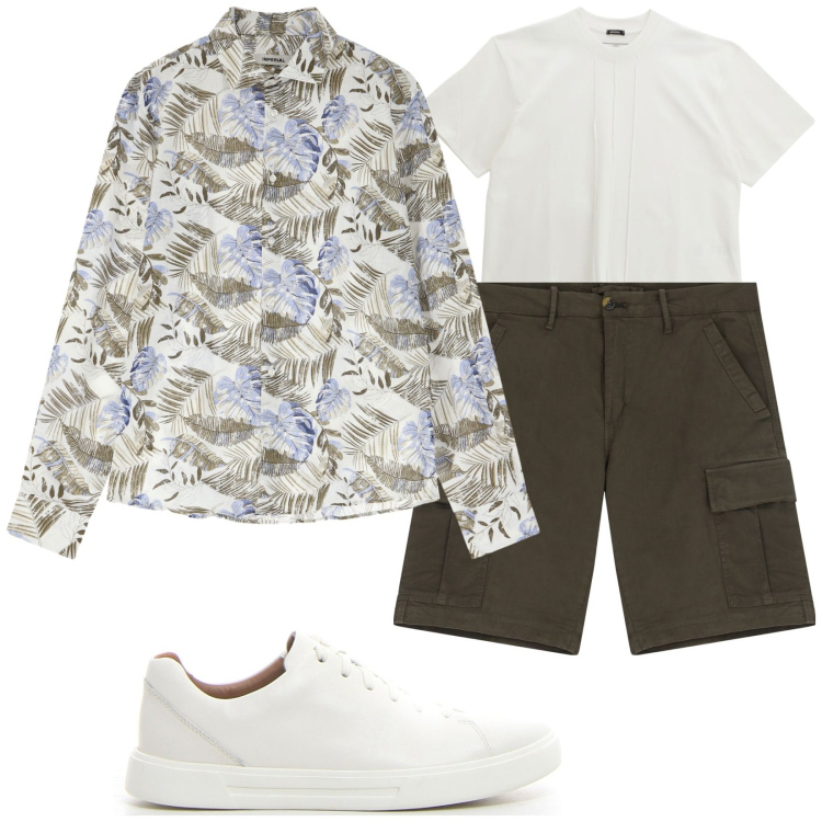 Outfit uomo - Caraibi qui. Stile Trendy per Tutti i giorni. Abbinamento con bermuda, camicie, t-shirt, sneakers.