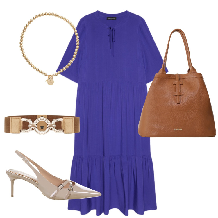 Outfit donna - L\'abito classico. Stile Bon Ton per Tutti i giorni. Abbinamento con cinture, décolleté, borse tote, collane, vestiti lunghi.
