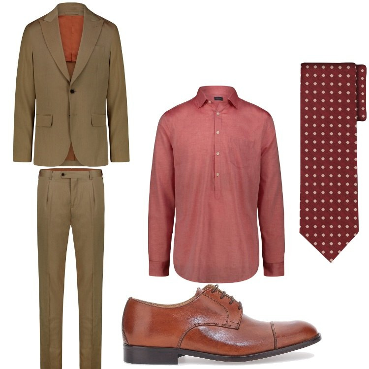 Outfit uomo - Professionale. Stile Business/Elegante per Ufficio. Abbinamento con scarpe stringate, cravatte, abiti, camicie.