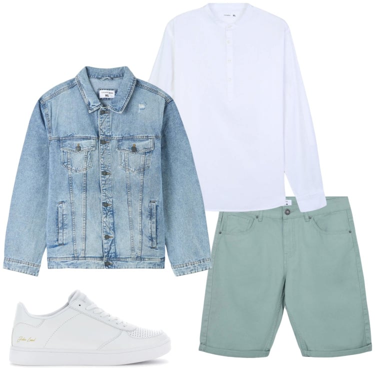 Outfit uomo - My boy. Stile Trendy per Serata speciale. Abbinamento con giacche, camicie, bermuda, sneakers.