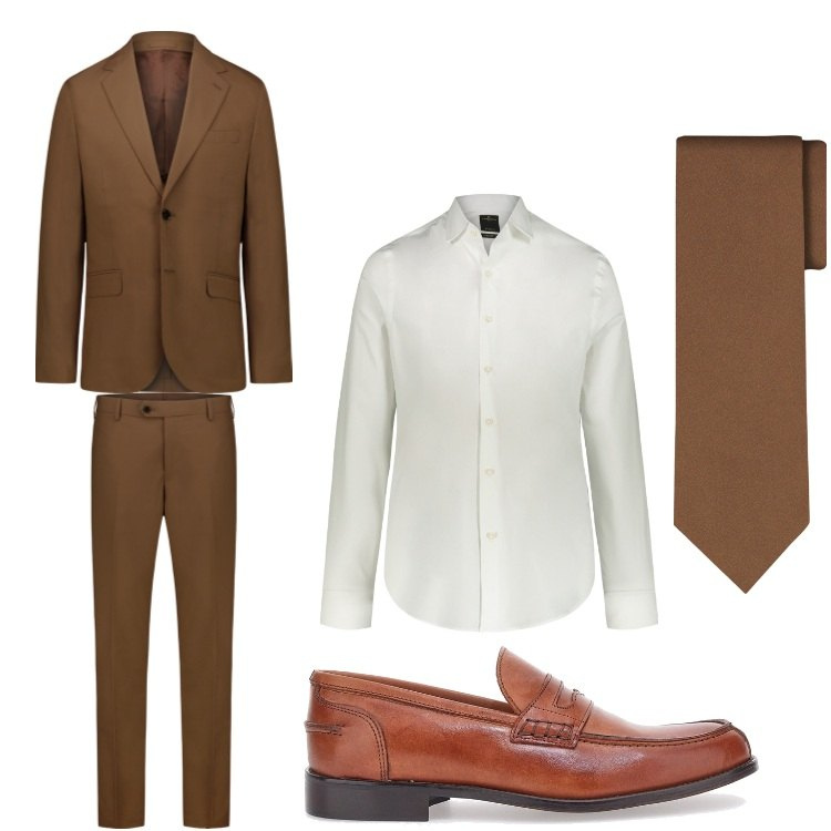 Outfit uomo - Un evento importante. Stile Business/Elegante per Cerimonia. Abbinamento con scarpe stringate, camicie, cravatte, abiti.