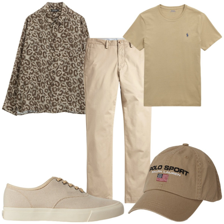 Outfit uomo - Total look #2226382. Stile Trendy per Tutti i giorni. Abbinamento con camicie, sneakers, pantaloni, t-shirt, cappelli.