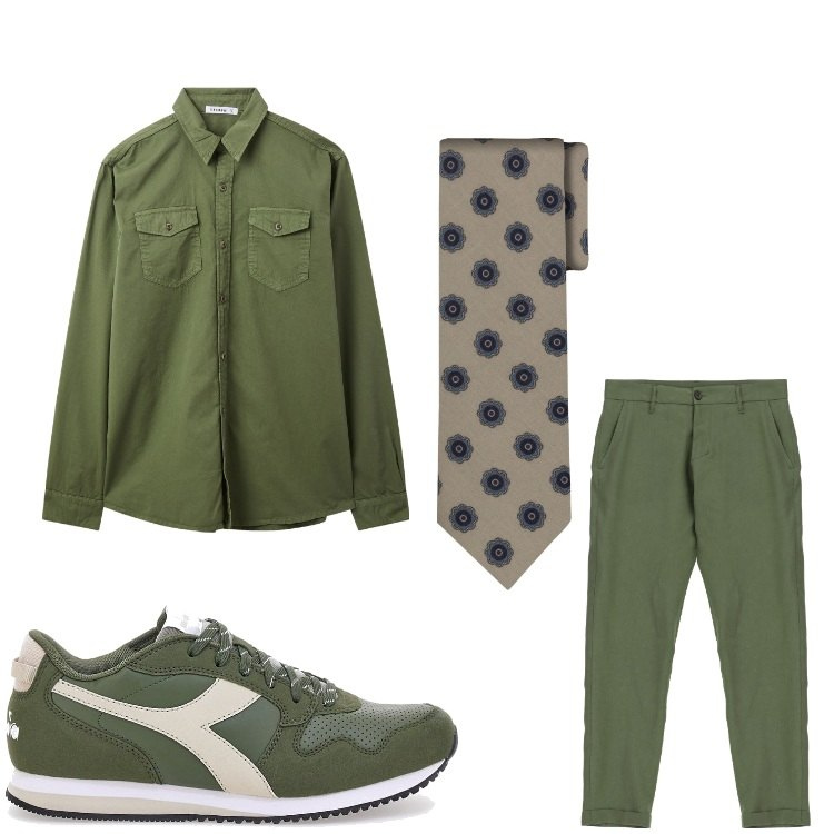Outfit uomo - La cravatta sui jeans. Stile Business/Elegante per Serata speciale. Abbinamento con camicie, pantaloni, sneakers, cravatte.