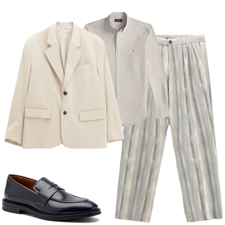 Outfit uomo - City. Stile Urban per Tutti i giorni. Abbinamento con pantaloni, giacche, camicie, scarpe stringate.