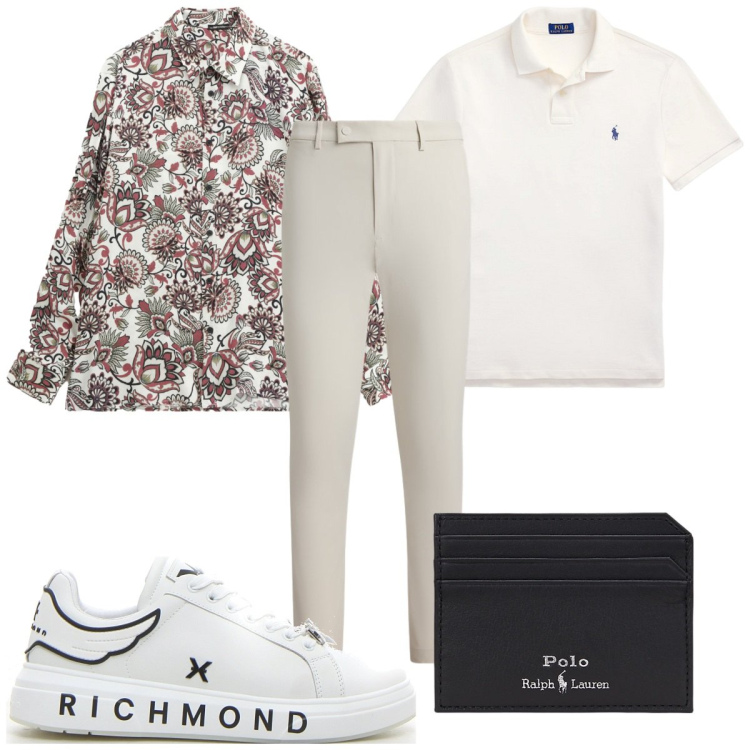 Outfit uomo - Total look #2227764. Stile Casual per Tutti i giorni. Abbinamento con camicie, portafogli, pantaloni, polo, sneakers.