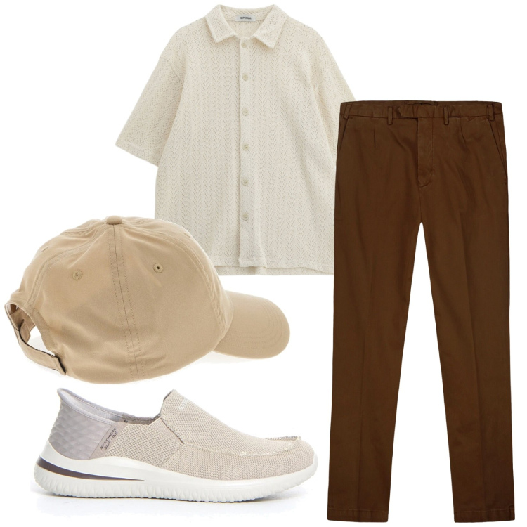 Outfit uomo - Total look #2227826. Stile Casual per Tutti i giorni. Abbinamento con maglieria, pantaloni, cappelli, sneakers.