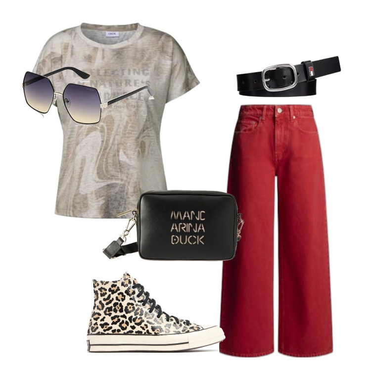 Outfit femme - Bon Ton #5111. Style Bon Ton pour Tous les jours. Assortir avec jeans, sneakers, t-shirts, ceintures, lunettes de soleil, sacs en bandoulière.